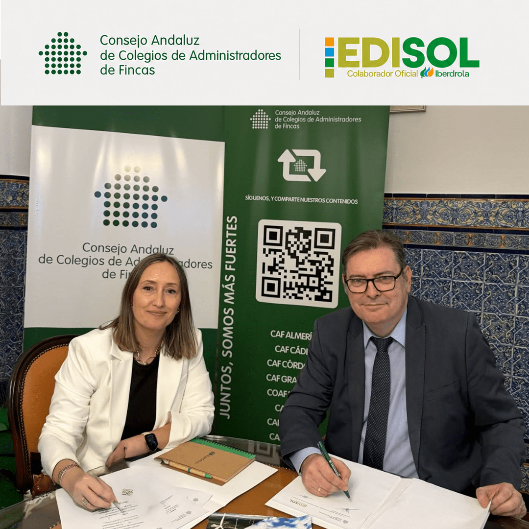 Convenio colaboración Edisol y Consejo Andaluz de Colegios de Administradores de Fincas